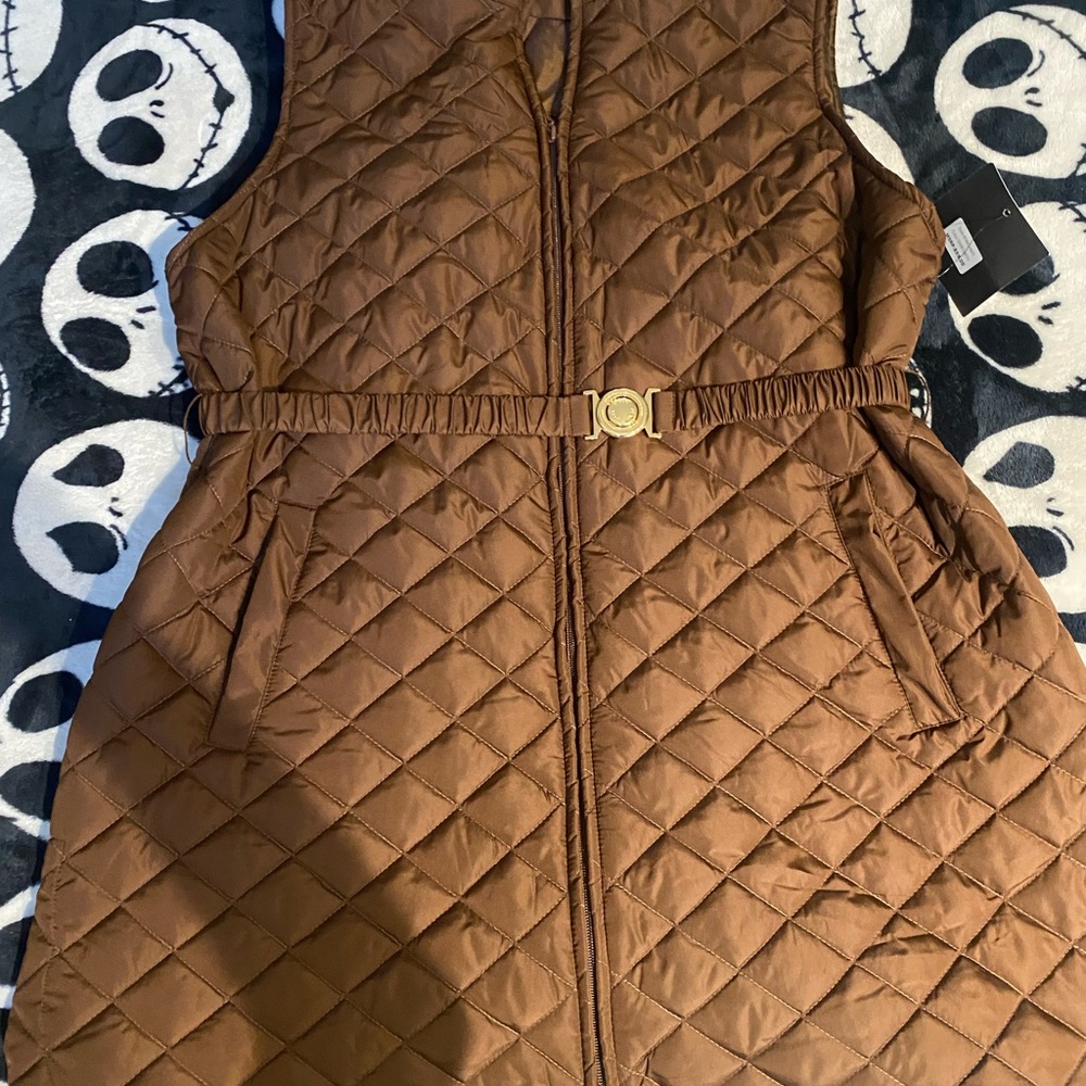Andrew Marc Brown Quilted Vest